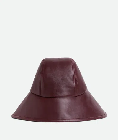 Bottega Veneta Lederhut In Aubergine