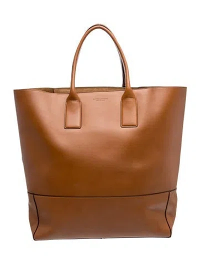 Pre-owned Bottega Veneta Leather Intarsio In Neutrals