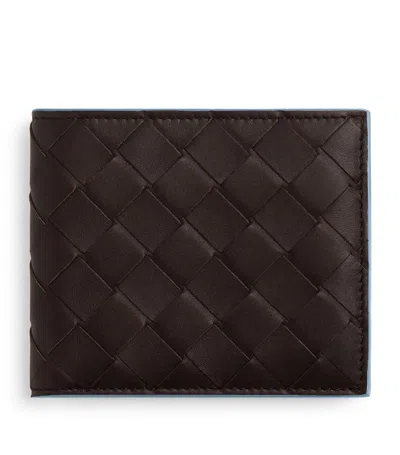 Bottega Veneta Leather Intrecciato Bifold Wallet In Noce/natur