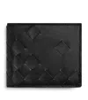 Bottega Veneta Leather Intrecciato Bifold Wallet In Black