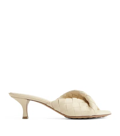 BOTTEGA VENETA LEATHER INTRECCIATO BLINK MULES 50