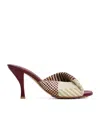 Bottega Veneta Leather Intrecciato Blink Mules 80 In Multi