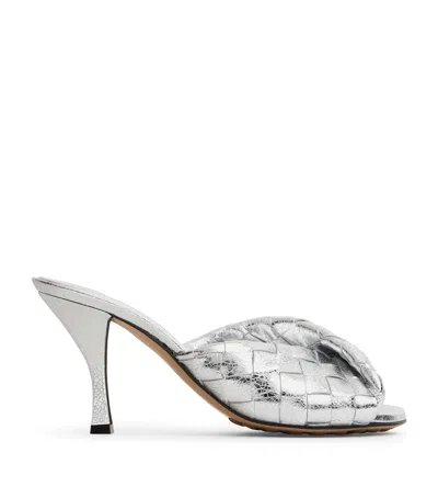 BOTTEGA VENETA LEATHER INTRECCIATO BLINK MULES 80