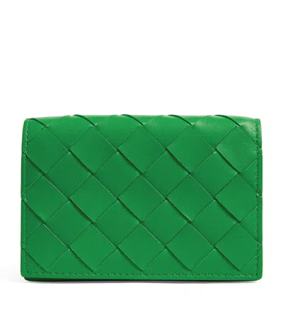Bottega Veneta Intrecciato Business Card Case In Green