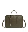 Bottega Veneta Leather Intrecciato Getaway Briefcase In Green