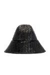Bottega Veneta Leather Intrecciato Hat