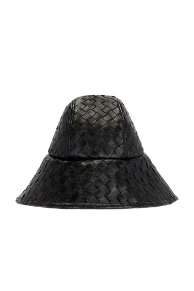 Bottega Veneta Leather Intrecciato Hat