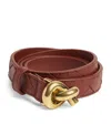 Bottega Veneta Leather Intrecciato Knot Belt