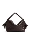 Bottega Veneta Leather Intrecciato Loop Cross-body Bag In Brown