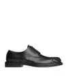 Bottega Veneta Leather Intrecciato-toe James Oxford Shoes In Black