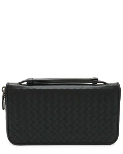 Bottega Veneta Leather Intrecciato Zip Wallet (authentic Pre-loved)