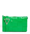 Bottega Veneta Leather Intreccio Cassette Cross-body Bag In Green