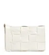 Bottega Veneta Leather Intreccio Cassette Cross-body Bag In White