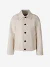 Bottega Veneta Leather Collared Jacket With Front And Lateral Pockets