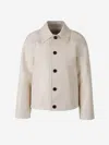 Bottega Veneta Leather Collared Jacket With Front And Lateral Pockets