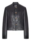 Bottega Veneta Soft Napa Lambskin Leather Jacket With Knot Buttons In Black