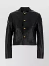 Bottega Veneta Soft Napa Lambskin Leather Jacket With Knot Buttons In Black