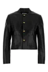 Bottega Veneta Soft Napa Lambskin Leather Jacket With Knot Buttons In Black