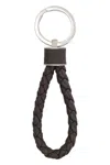 Bottega Veneta Braided Leather Loop Keychain