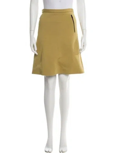 Pre-owned Bottega Veneta Leather Knee-length Skirt In Neutral