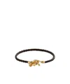 Bottega Veneta Leather Knot Bracelet In Black