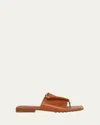 Bottega Veneta Leather Knot Flat Sandals
