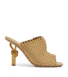 Bottega Veneta Knot Embellished Intrecciato Leather Mules In Brown