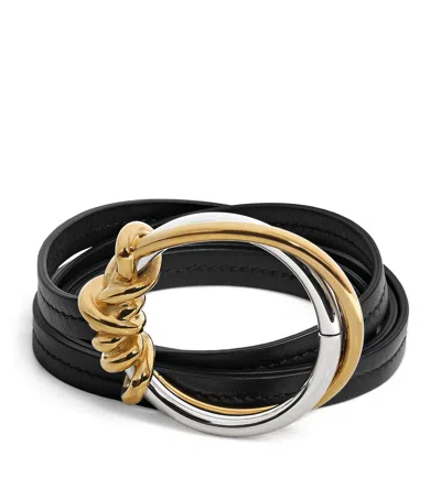 Bottega Veneta Leather Knot Ring Belt In Animal Print