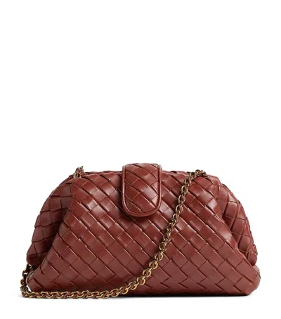 Bottega Veneta Leather Lauren 1980 Clutch Bag In Brown
