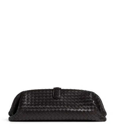 Bottega Veneta Leather Lauren 1980 Clutch Bag In Black