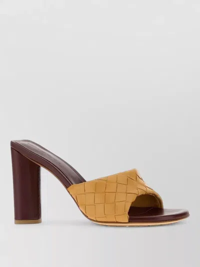 Bottega Veneta Heeled Sandal Woman Color Beige In Brown