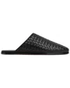 Bottega Veneta Black Sunday Slippers In 1185 Black Pineapple