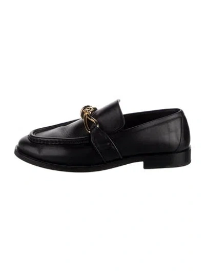 Pre-owned Bottega Veneta Leather Loafers In Black