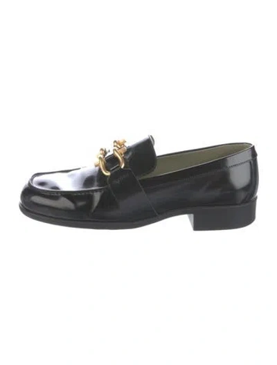 Pre-owned Bottega Veneta Leather Loafers In Black