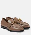 Bottega Veneta Astaire Metal-knot Leather Loafers In Brown