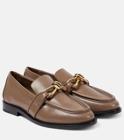 BOTTEGA VENETA ASTAIRE KNOT LEATHER LOAFERS