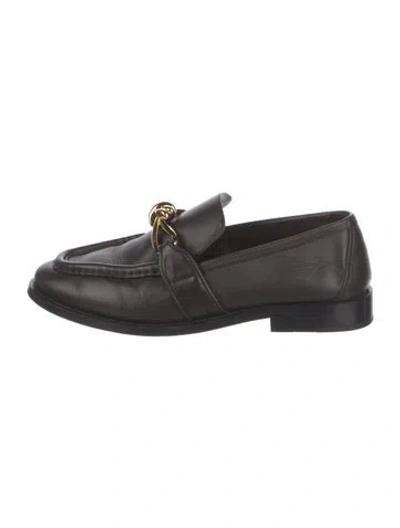 Pre-owned Bottega Veneta Leather Loafers In Brown