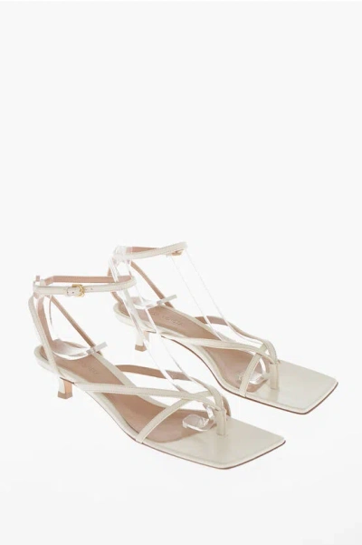 Bottega Veneta Women's Stretch Ankle Strap Kitten Heel Sandals In Ivory