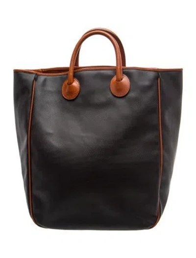 Pre-owned Bottega Veneta Leather Marco Polo In Black