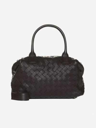 Bottega Veneta Bauletto Medium Intrecciato Top-handle Bag In Fondant
