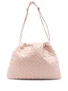 Bottega Veneta Medium Dustbag Intrecciato Leather Shoulder Bag In Pink