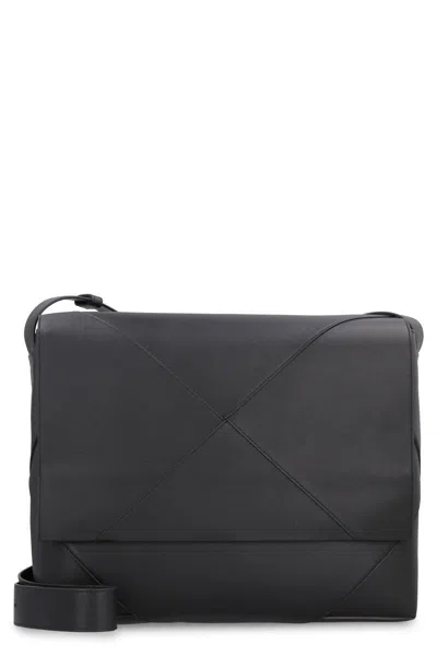 BOTTEGA VENETA BOTTEGA VENETA LEATHER MESSENGER SHOULDER BAG