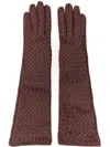 Bottega Veneta Intrecciato Midi Gloves In Red