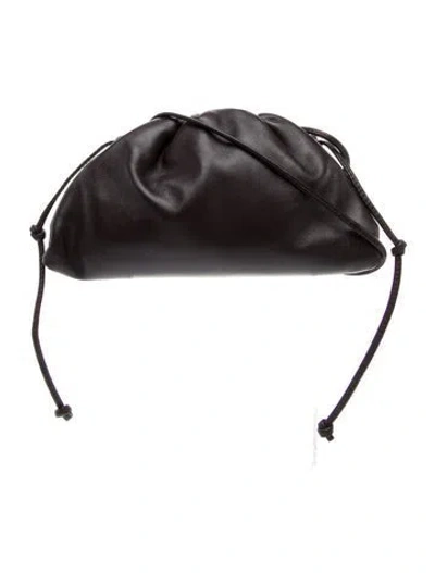 Pre-owned Bottega Veneta Leather Mini Pouch In Black