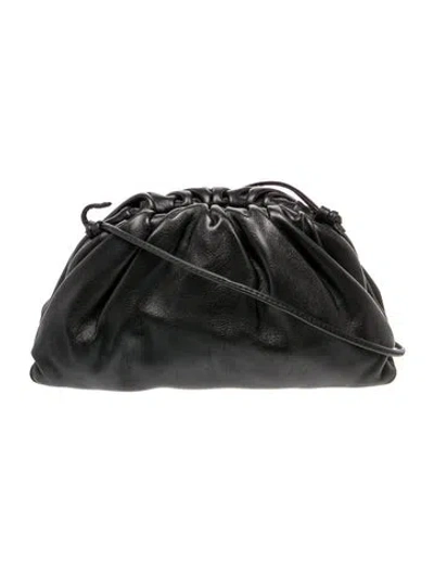 Pre-owned Bottega Veneta Leather Mini Pouch In Black