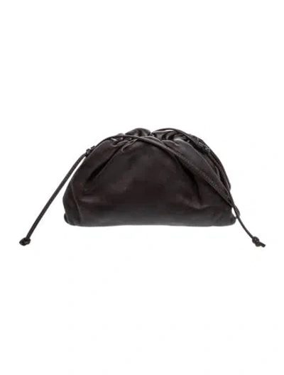 Pre-owned Bottega Veneta Leather Mini Pouch In Black
