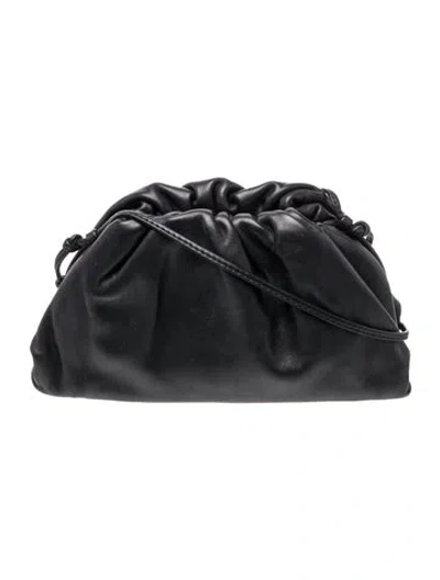 Pre-owned Bottega Veneta Leather Mini Pouch In Black