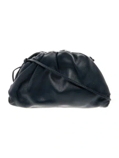 Pre-owned Bottega Veneta Leather Mini Pouch In Blue