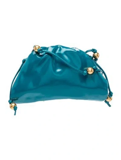 Pre-owned Bottega Veneta Leather Mini Pouch In Blue