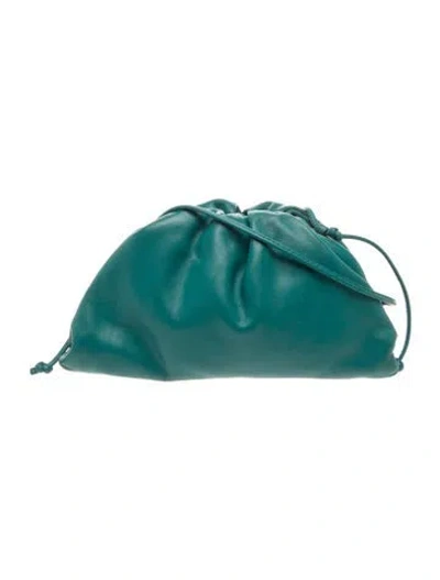 Pre-owned Bottega Veneta Leather Mini Pouch In Blue